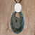Jade pendant necklace, 'Maya Mirror' - Dark Green Jade and Silver Pendant Necklace (image 2) thumbail