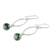 Jade dangle earrings, 'Dark Maya Empress' - Hand Crafted Jade and Sterling Silver Dangle Earrings (image 2c) thumbail
