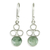 Jade dangle earrings, 'Trinity of Hope' - Apple Green Jade Dangle Earrings from Guatemala thumbail