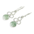 Jade dangle earrings, 'Trinity of Hope' - Apple Green Jade Dangle Earrings from Guatemala (image 2c) thumbail