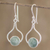 Jade dangle earrings, 'Mixco Renaissance' - Hand Crafted Jade and Sterling Silver Earrings (image 2) thumbail