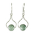 Jade dangle earrings, 'Mixco Renaissance' - Hand Crafted Jade and Sterling Silver Earrings thumbail