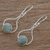 Jade dangle earrings, 'Mixco Renaissance' - Hand Crafted Jade and Sterling Silver Earrings (image 2b) thumbail