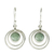 Jade dangle earrings, 'Mixco Orbits' - Sterling Silver and Jade Earrings (image 2a) thumbail