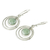 Jade dangle earrings, 'Mixco Orbits' - Sterling Silver and Jade Earrings (image 2c) thumbail