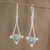 Jade dangle earrings, 'Mixco Harmony in Light Green' - Light Green Jade Earrings from Guatemala thumbail