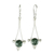 Jade dangle earrings, 'Mixco Harmony in Dark Green - Handmade Guatemalan Jade Dangle Earrings (image 2a) thumbail