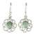 Jade dangle earrings, 'Mixco Flora in Light Green' - Flower Shaped Jade Dangle Earrings (image 2a) thumbail