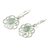 Jade dangle earrings, 'Mixco Flora in Light Green' - Flower Shaped Jade Dangle Earrings (image 2c) thumbail