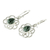 Jade dangle earrings, 'Mixco Flora in Dark Green' - Natural Jade Dangle Earrings from Guatemala