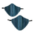 Cotton face masks, 'Blue Mayan Dreams' (pair) - 2 Handwoven Blue Tones Cotton Face Masks w/ Head Straps