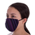 Cotton face masks, 'Mayan Jacaranda' (pair) - 2 Handwoven Black & Fuchsia Cotton Face Masks w/ Head Straps