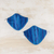 Cotton face masks, 'Blue Mayan Skies' (pair) - 2 Maya Handwoven Blue Cotton Face Masks w/ Head Straps