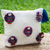Cotton cosmetics bag, 'Travel with Friends' - Unique Cotton Cosmetics Bag with Worry Dolls thumbail