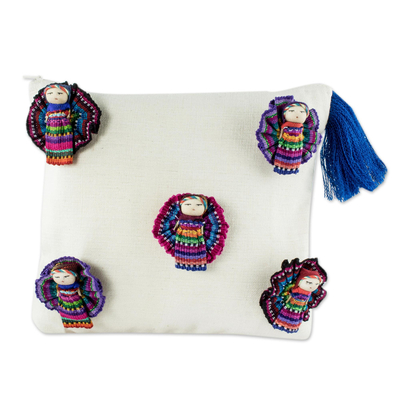 Unique Cotton Cosmetics Bag with Worry Dolls