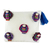 Cotton cosmetics bag, 'Travel with Friends' - Unique Cotton Cosmetics Bag with Worry Dolls (image 2a) thumbail