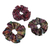 Cotton scrunchies, 'Tradition' (set of 3) - Artisan Crafted Cotton Scrunchies (Set of 3) (image 2c) thumbail