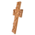 Holzwandkreuz, „Im Glauben wiedergeboren“. - Handwerklich gefertigtes Wandkreuz aus Zedernholz