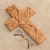 Holzwandkreuz, „Im Glauben wiedergeboren“. - Handwerklich gefertigtes Wandkreuz aus Zedernholz