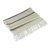 Cotton beach towel, 'Sweet Relaxation in Warm White' - Cotton Beach Towel with Indigo Stripes (image 2a) thumbail
