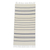 Cotton beach towel, 'Sweet Relaxation in Warm White' - Cotton Beach Towel with Indigo Stripes (image 2b) thumbail