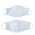 Natural cotton face masks, 'Clouds of Light' (pair) - 2 Natural Brown-Blue-Ivory Cotton 2-Layer Masks (image 2e) thumbail