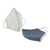 Natural cotton face masks, 'Clear Blue Skies' (pair) - 2 Eco-Friendly Blue and Ivory Cotton 2-Layer Masks (image 2d) thumbail