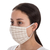 Natural cotton face masks, 'Earth Tone Pleats' (pair) - 2 Natural Undyed Brown and Ivory Cotton Pleated 2-Layer Mask (image 2c) thumbail