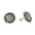 Sterling silver button earrings, 'Flourishing Sunflowers' - Realistic Sunflower Earrings in Sterling Silver (image 2c) thumbail