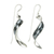 Sterling silver drop earrings, 'Eucalyptus' - Nature-Inspired Leaf Drop Earrings thumbail