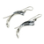 Sterling silver drop earrings, 'Eucalyptus' - Nature-Inspired Leaf Drop Earrings (image 2c) thumbail