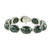 Jade-Gliederarmband, 'Natural Enchantment - Natürliches dunkelgrünes Jade-Gliederarmband