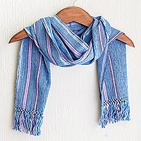 Cotton scarf, Cielo Azul
