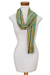 Cotton scarf, 'Naturally' - Striped 100% Cotton Hand Loomed Scarf