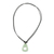 Unisex jade pendant necklace, 'Strum in Light Green' - Adjustable Light Green Jade Pendant Necklace (image 2c) thumbail