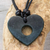 Jade pendant necklace, 'Open My Heart' - Heart-Shaped Jade Pendant Necklace (image 2) thumbail