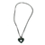 Jade pendant necklace, 'Open My Heart' - Heart-Shaped Jade Pendant Necklace
