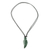 Unisex jade pendant necklace, 'Fly Free in Dark Green' - Hand Crafted Dark Jade Pendant Necklace (image 2c) thumbail