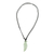 Unisex jade pendant necklace, 'Fly Free in Light Green' - Hand Carved Light Green Jade Necklace (image 2c) thumbail