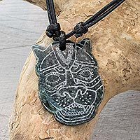 Featured review for Jade pendant necklace, Jaguar God