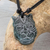 Jade pendant necklace, 'Jaguar God' - Maya Style Jaguar Jade Pendant Necklace (image 2) thumbail