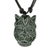 Jade pendant necklace, 'Jaguar God' - Maya Style Jaguar Jade Pendant Necklace thumbail
