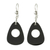 Jade dangle earrings, 'Strum in Black' - Dangle Earrings with Black Jade thumbail