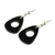 Jade dangle earrings, 'Strum in Black' - Dangle Earrings with Black Jade (image 2c) thumbail