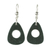 Jade dangle earrings, 'Strum in Dark Green' - Natural Green Jade Dangle Earrings thumbail