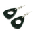Jade dangle earrings, 'Strum in Dark Green' - Natural Green Jade Dangle Earrings (image 2c) thumbail