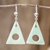 Jade dangle earrings, 'Angularity in Light Green' - Light Green Jade Triangle Earrings (image 2) thumbail
