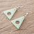 Jade dangle earrings, 'Angularity in Light Green' - Light Green Jade Triangle Earrings (image 2b) thumbail