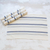 Cotton placemats, 'Individualist in Blue' (set of 4) - Ivory and Blue All Cotton Placemats (Set of 4)