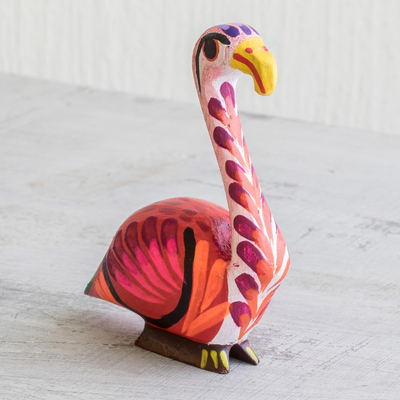 Wood figurine, Flamingo